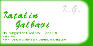 katalin galbavi business card